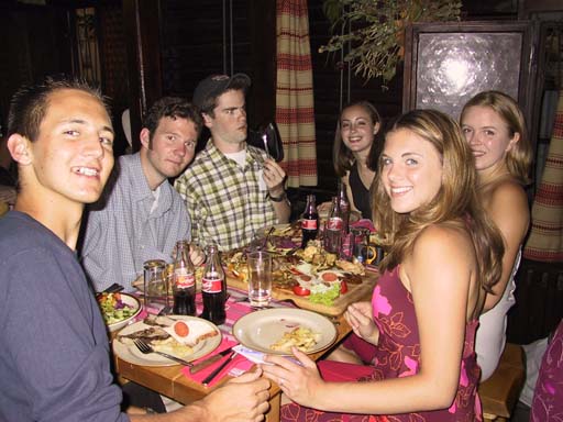 Jason, Wes, Mr. Banim's nephew, and some drill teamers in Europe, 2001